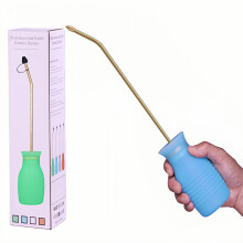 Diatomaceous Earth Duster 230ml, Silicone Bulb Powder Duster with Long Copper Tube and Foldable Funnel for Home and Garden