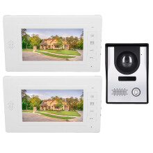 Video Doorbell 2-Pcs 7in TFT Hands-Free Monitor