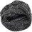 (Black White) Ladies Knitted Winter Hat With Hole For Ponytail 3