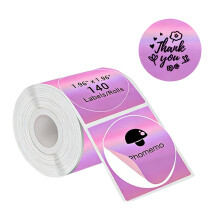 140Pcs Glittering Thermal Labels Paper Waterproof 50mm-Purple