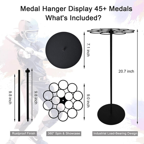 Simple arrange No Tools Required Swivel Award Stand For Athletic 2
