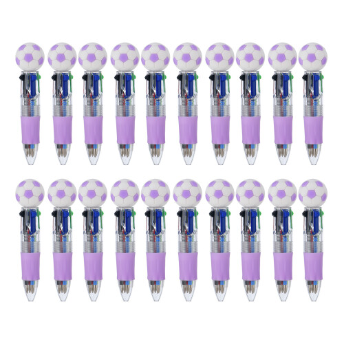 Pack of Multicolor Writing Retractable Ballpoint-Purple 20PCS