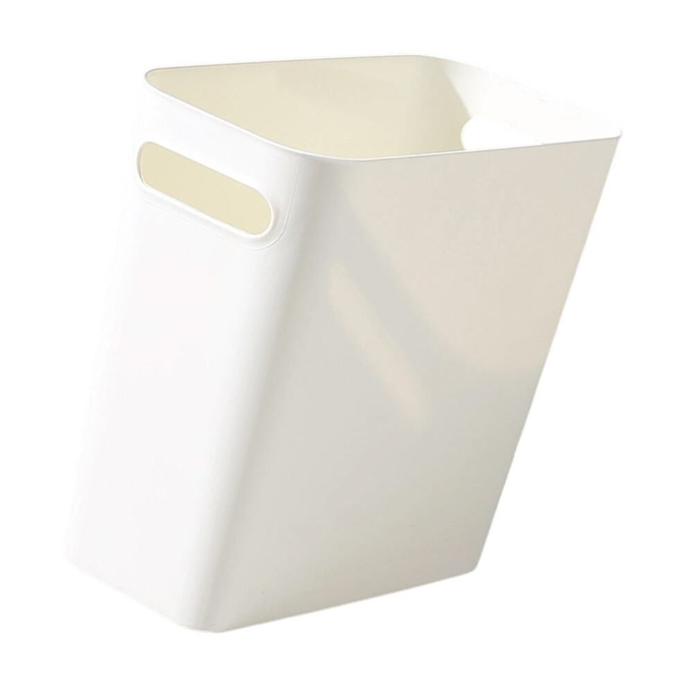 Space Saving Open Top Trash Can Square Shape Garbage Bin-White 7627001363861