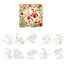 Drawing Book Sketch Pad Spirals Bounding Coloring-Flower sketch