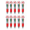Pack of Retractable Ballpoint Pens Set Multicoloured-Red 10PCS 1