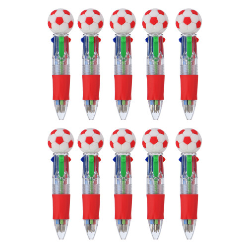 Pack of Retractable Ballpoint Pens Set Multicoloured-Red 10PCS