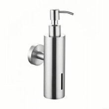 Stainless Steel Wall Mounted Soap Dispenser with Rust Resistant Body for Bathroom and Kitchen (Silver)