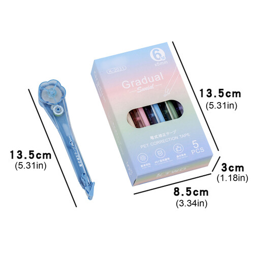 5Pcs Friendly Recyclable Correction Tape Beige Color Smooth 2