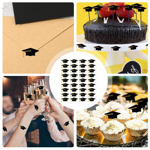 10Sheets Graduation Cap Sticker For Scrapbooking Classroom 1