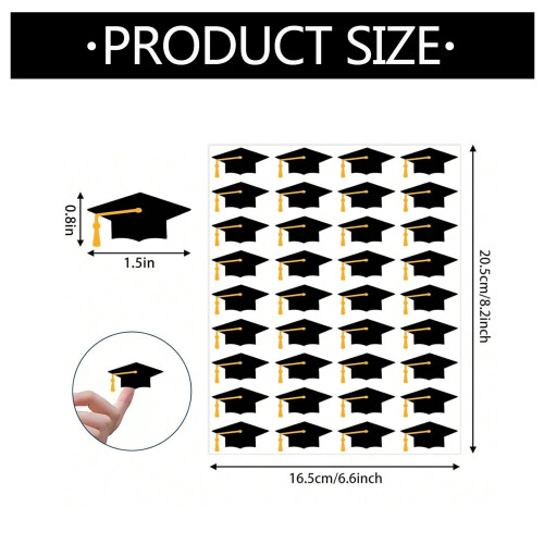 10Sheets Graduation Cap Sticker For Scrapbooking Classroom 2