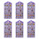 6Sheets Embossed Decorative Sticker Adhesive PVC- Hand Pulled 1