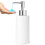 Silver Ceramic Soap Dispenser 8.5oz Refillable Rustproof Pump for Bathroom and Kitchen 1