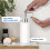 Silver Ceramic Soap Dispenser 8.5oz Refillable Rustproof Pump for Bathroom and Kitchen 4