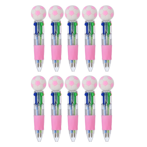 Kugelschreiber für Schüler, 4 Farben in einem,-Rosa 10 Stück