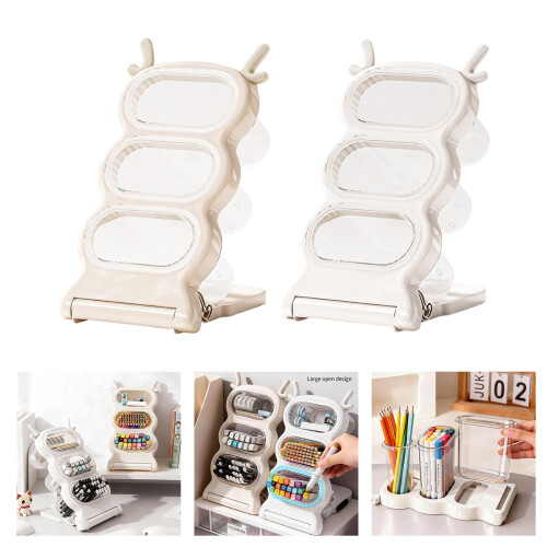 Thuiskantoor Decoratieve make-upborstelhouders-wit 1