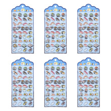 6Sheets Embossed Decorative Sticker for Journal Phone-sushi