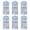 6Sheets Decorative Embossed Sticker Adhesive PVC Resin-sushi 1