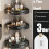 3Pack Drill Corner Shower Caddy, Wall Mounted Triangle Shelves Organizer for Bathroom Storage 3
