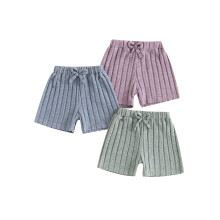 (6-12 Months, Blue Green Purple) Effen korte broekjes voor peuters (jongens en meisjes) met trekkoord in de taille, casual losse zomerbroekjes.