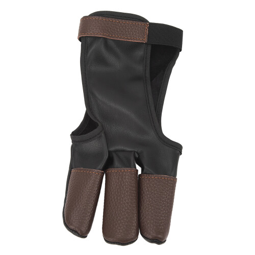 Three Finger Guard PU Leather Archery Glove M