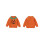 (9-12 Months, Orange) Mädchen Herbst Winter Strickpullover Langarm Pullover mit Smiley-Stickerei 3