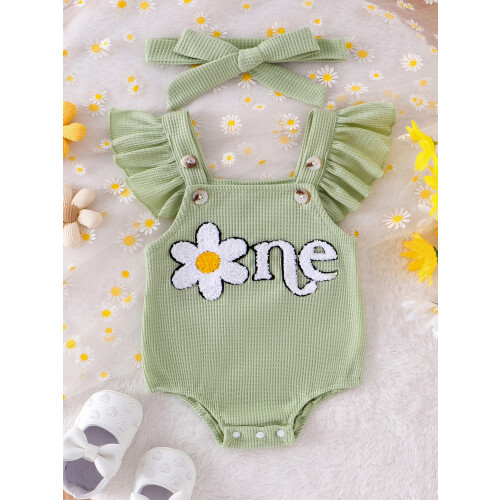 (3-6 Months, Green) Completo estivo per per capelli. 2