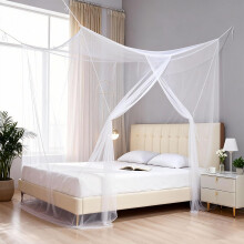 Mosquito Net for Bed Full Size White Canopy – Effective Insect Protection, Universal Fit Indoor Outdoor Use