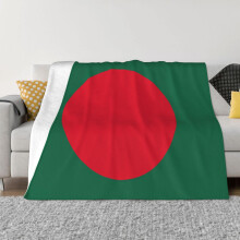 Fleece Blanket 60x50 Black Flag of Bangladesh, Soft Flannel Throw for Sofa and Bed, Warm and SkinFriendly