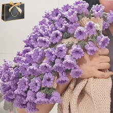 Crochet Flower Blanket Handmade Knitted Throw, Lightweight Soft Rose Bouquet Design for Romantic Home Decor