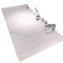 Folding PVC Bathtub Cover Tray 70x138x0.6cm DustProof Lid with Slim Profile and Neutral White Surface