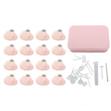 16pcs Duvet Cover Clips Set, Detachable Cloud Shape Comforter Pins, Anti‑Shift Pink Bedding Holders