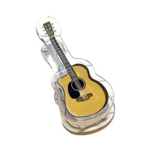 Clear Spring Loaded Paper Clip In Musical Instrument-Guitar