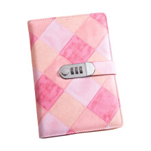 A 5 Password Lock Notebook Diary Memo Book Secure Writing-Pink