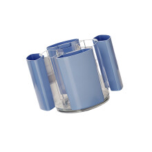 360 Degree Rotating Desk Organiser Box Multiple-Blue