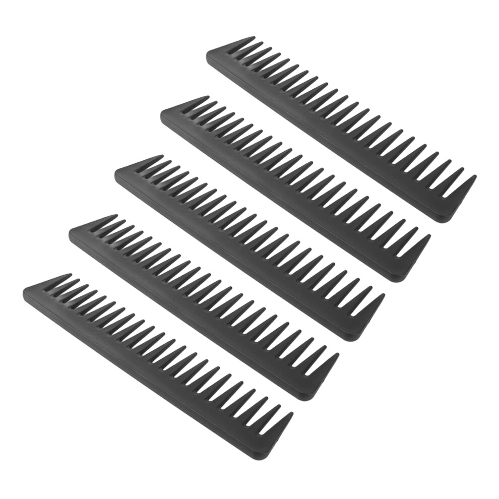 Unisex 5Pcs Abs Wide Tooth Comb Detangling Styling Tool