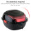 Aumotop 28L Tail Box 420x410x280mm White/Black/Red 7