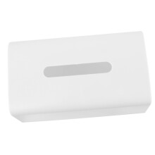Car Tissue Box Plastic Rectangular Holder with Easy Refill for Dashboard Home Office Use