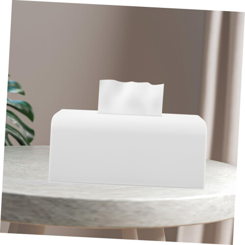 Car Tissue Box Plastic Rectangular Holder with Easy Refill for Dashboard Home Office Use 1
