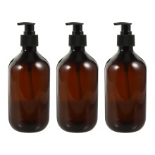 Refillable Pump Bottles Set 3 Pack for Bathroom Soap Lotion Shampoo – Easy Clean and Reuse