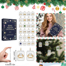 (B) 2025 Earring Journey Advent Calendar 2D Earrings 24-Day Countdown Blind Box New Year Christmas Gift for Friends-B