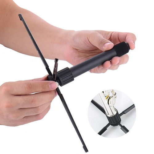 Adjustable Height Foldable Flute and Clarinet Stand with Stable Support and Compact Portable Design 2