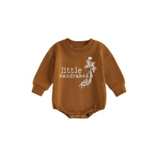 (0-3 Months, Coffee) Combinaison bébé fille et garçon Mandrake, col rond, manches longues, style décontracté automnal