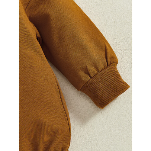 (9-12 Months, Coffee) Rompertje voor baby's herfst jumpsuit. 1