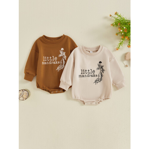 (0-3 Months, Khaki) Rompertje voor baby's herfst jumpsuit. 2