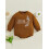 (6-9 Months, Coffee) Rompertje voor baby's herfst jumpsuit. 14