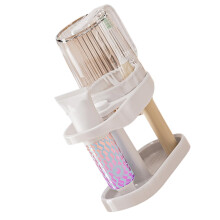 2 in 1 Toothbrush Holder with Cup, Compact Bathroom Countertop Organizer for Toothpaste Storage