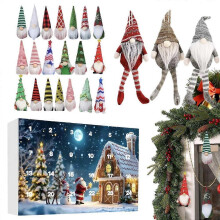 (24 gnomes) Gnome 24 Days Countdown Calendar Festive Toy Doll For Festival Party Activities Home Holiday Kids Boy Girl
