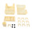 Movable Book Rack Large-Capacity Beige 75x37x22cm 3
