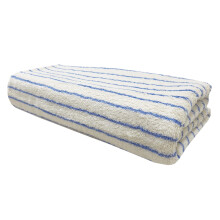 Blue and White Striped Cotton Bath Towel 27.5 x 55 Inch Soft Absorbent for Spa Gym Bathroom