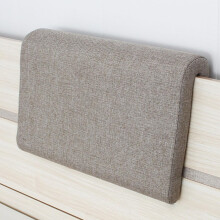 Floating Wall Mounted Headboard Pillow with Ergonomic Back Support, Upholstered Reading Cushion with Washable Cover, Camel 24x15in
